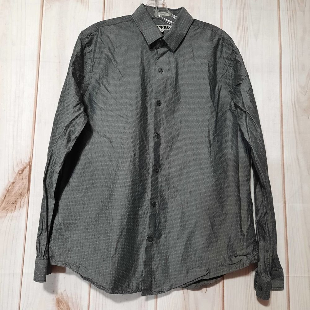 Express‎ Shirt Men's Large Gray Classic Core